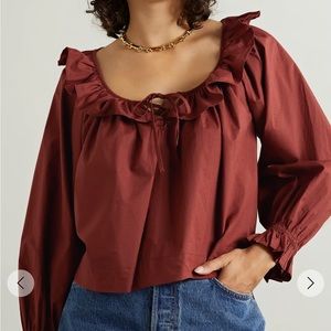 DÔEN Ruffled Jules Top Size S
